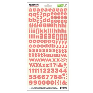 Stickers alphabet « Narrateurs » Fauve - Rose pamplemousse