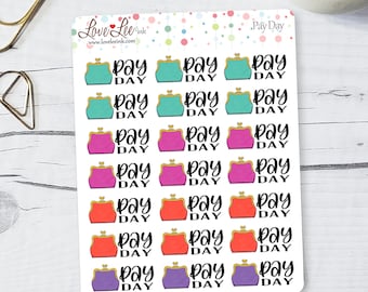 Pay Day Planner Stickers - Hand Drawn Stickers - Cute Planner Stickers -  Sticker Sheets - Bullet Journal Stickers