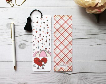 Valentine Bookmark with Handmade Tassel - Double Sided - Not Today Cupid - Anti Valentine - Planner Accessories - Bullet Journal - Book Love