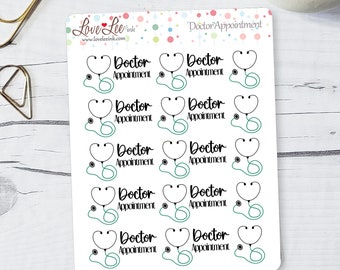 Doctor Appointment Planner Stickers - Hand Drawn Stickers - Cute Planner Stickers -  Sticker Sheets - Bullet Journal Stickers