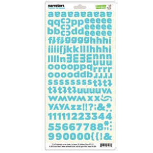 Stickers alphabet « Narrateurs » Fauve - Plumes turquoise