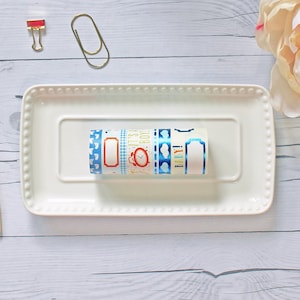 Ensemble d'échantillons en Washi pour bébé - échantillons de 61 cm (60 cm) de 7 motifs - Souvenirs - « Hello Baby Boy » - Ruban adhésif décoratif - Bullet Journal - Agenda - Masking