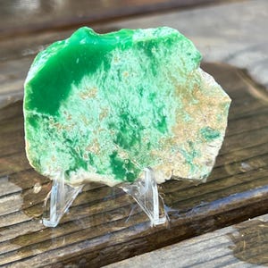 Raw Slab Lucin Variscite, Utah 2x1.25 inches 5mm thick lapidary jewelry making material stone | Utah material | Estate Supply Thick Slab