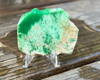 Raw Slab Lucin Variscite, Utah 2x1.25 inches 5mm thick lapidary jewelry making material stone | Utah material | Estate Supply Thick Slab