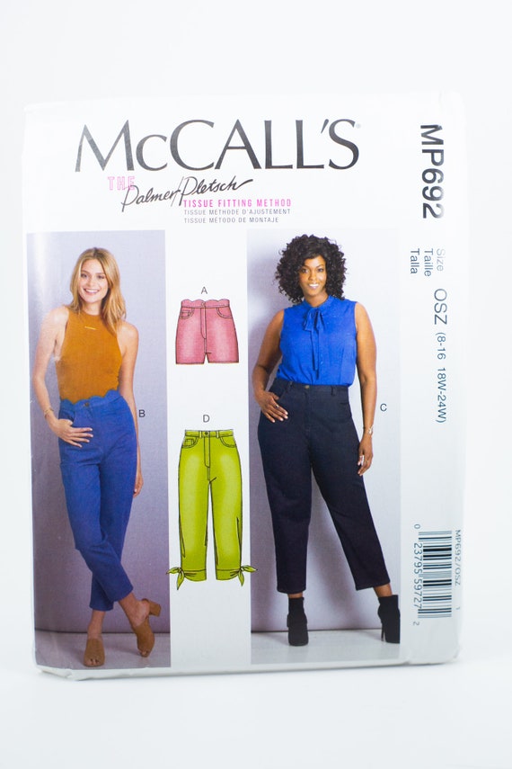 Mccall's Womens Casual Pants Trousers Shorts Capris Sewing Pattern