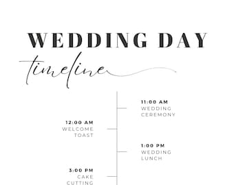 Wedding Day Timeline Poster