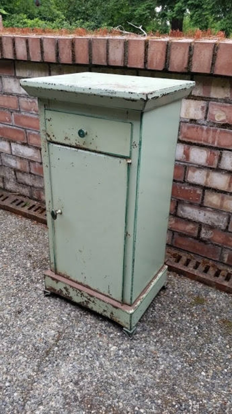 Vintage Metal Nightstand Vintage French Metal or Tole Etsy