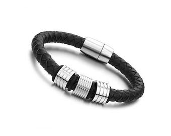 Black Leather Bracelet