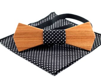 Zebrawood Wooden Bow Tie Set