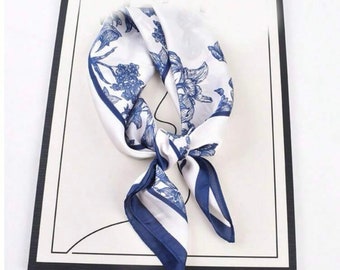 Floral Printed Silk Scarve