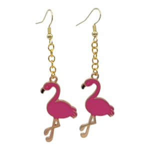 Pink Flamingo Earrings – Tropical Summer Dangle Jewelry