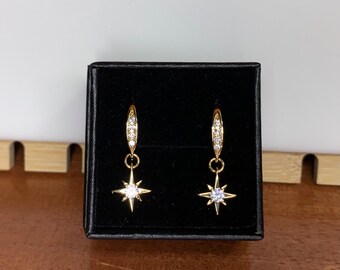 Minimalist Gold Filled Northern Star Earrings