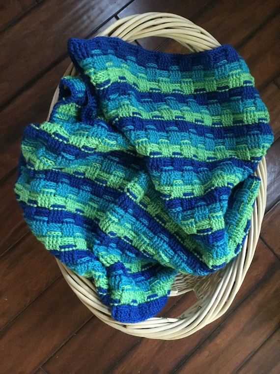 Patchwork beach-babe baby blanket