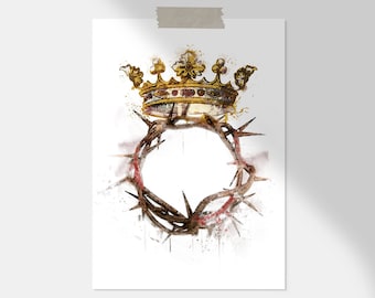 Crown of Thorns Printable Poster Size 20x30 Image Christ the | Etsy