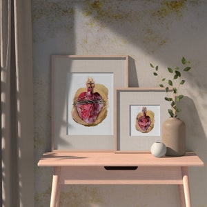Sacred Heart of Jesus + Immaculate Heart of Mary Printable Images Bundle, Holy Hearts Catholic Illustrations, Jesus and the Blessed Mother