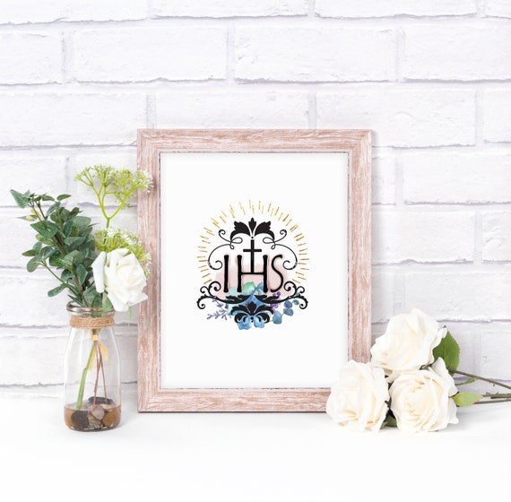 Simbolo Religioso. Monogramma Di Gesù Cristo.simbolo A Forma Di Croce Illustrazione Vettoriale