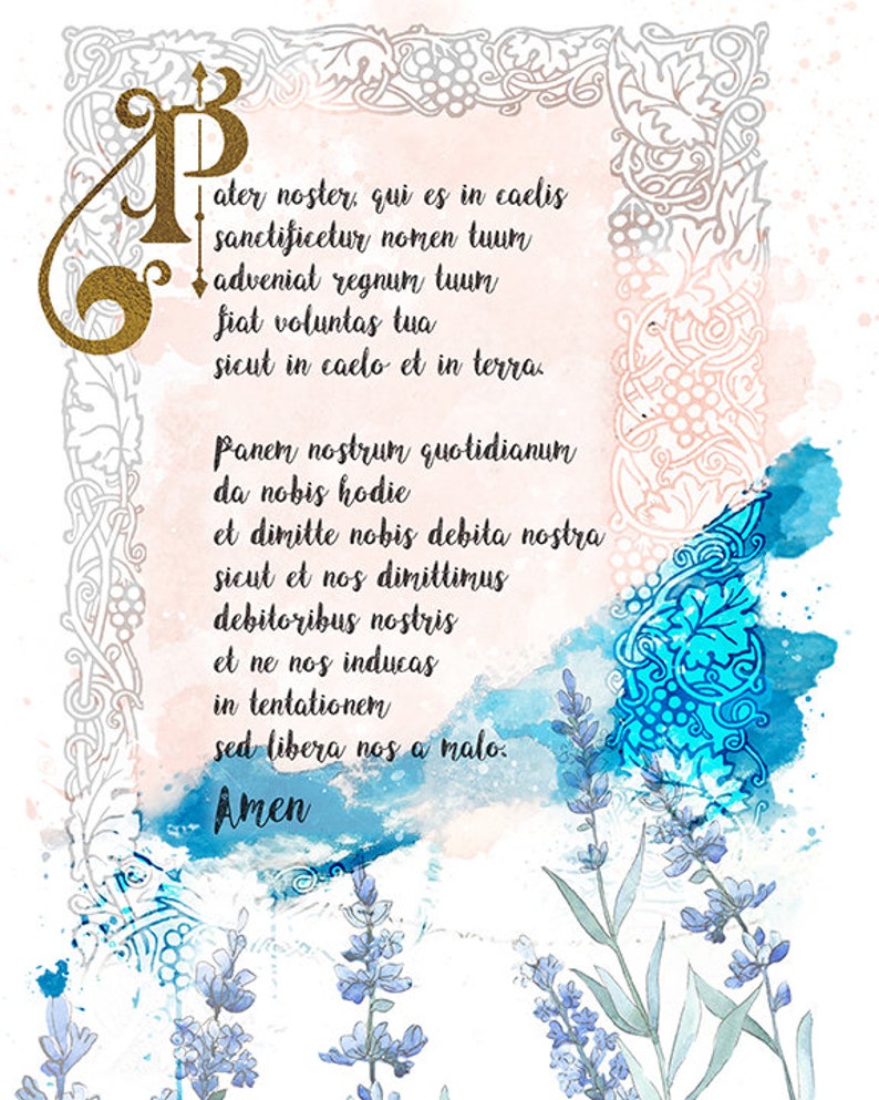 Rosary Prayers in Latin Bundle Catholic Printable Wall Art - Etsy