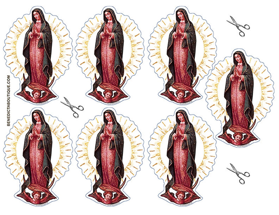 Assorted Catholic Decal Sticker Sheet Pack, Our Lady of Guadalupe, Novelty  Religious Stickers Sunday Schools, Scrapbooking, Journaling, Church