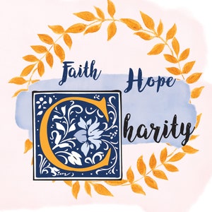 Faith-Hope-Charity Printable Digital Download Catholic Wall - Etsy France