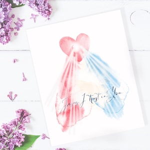 Jesus I trust in You, Divine Mercy Giclee Print, Catholic Illustration Art, Devotional Wall Art Print by BenedictaBoutique