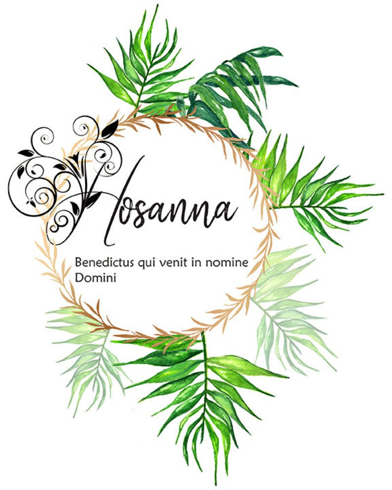 Hosanna Printable Palm Sunday Decor Easter Art Catholic Etsy