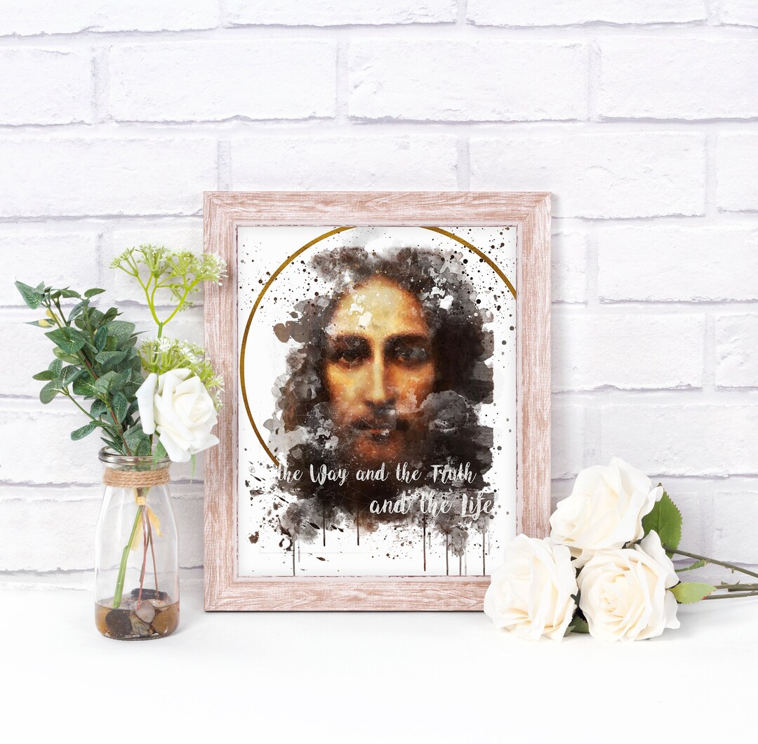 Holy Face of Jesus Catholic Printable Wall Art, Devotional Art Print by ...