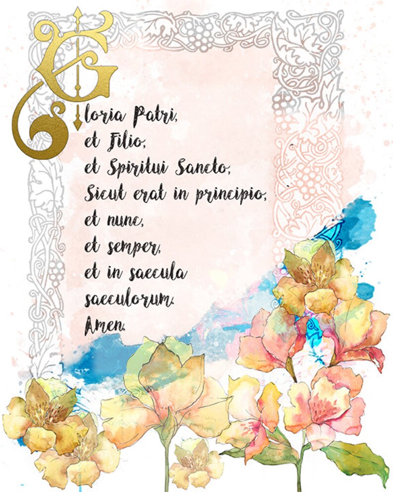 Rosary Prayers in Latin Bundle, Catholic Printable Wall Art, Devotional ...