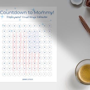 Deployment Countdown Calendar for Kids - Printable 100 Day Countdown - Military Child Homecoming Keepsake