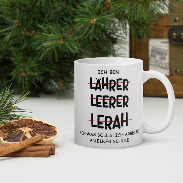 Lehrer Lehrerin Geschenk Becher Tasse lustig Weihnachten Geburtstag Jubiläum Schreibfehler Grundschule Gymnasium