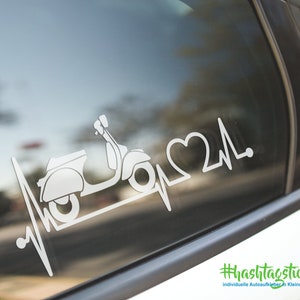 plotted sticker Vespa PX heartbeat car sticker decal
