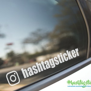 2x Instagram sticker car sticker custom text tuning name personalized tuning JDM own name car sticker decal