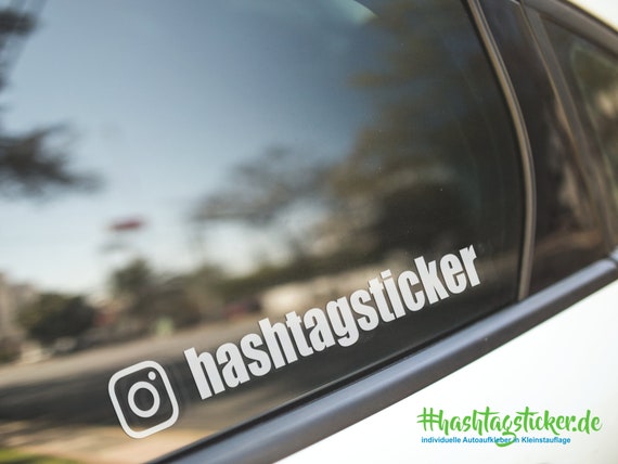2x Instagram Aufkleber Auto Sticker Wunschtext Tuning Name