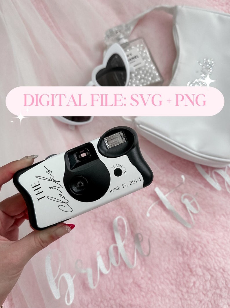 Custom Camera Digital Files: SVG and PNG for KODAK FunSaver Film Camera. Template included Use your Cricut to create custom cameras. image 1