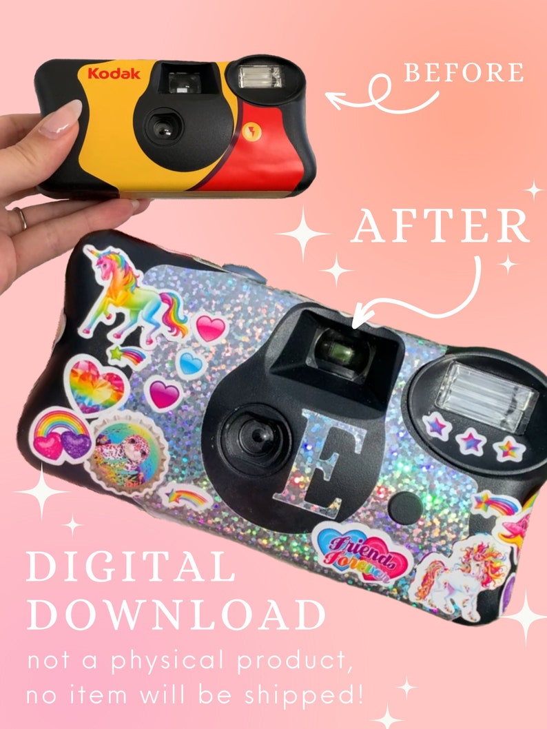 Custom Camera Digital Files: SVG and PNG for KODAK FunSaver Film Camera. Template included Use your Cricut to create custom cameras. imagem 6