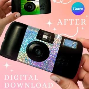 Wrap Disposable Camera: SVG and PNG for FUJIFILM Quicksnap Flash 400 (Free Canva Template included!) - Digital File