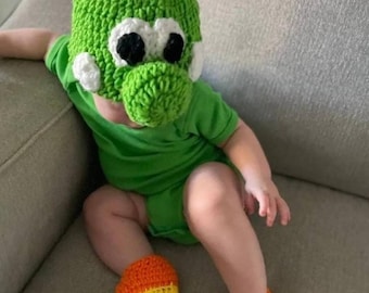 Crochet Baby Yoshi Hat Nintendo Baby Costume Toddler Yoshi Costume Yoshi Birthday Newborn Photoshoot Yoshi Baby Shower Gift Preemie Hat