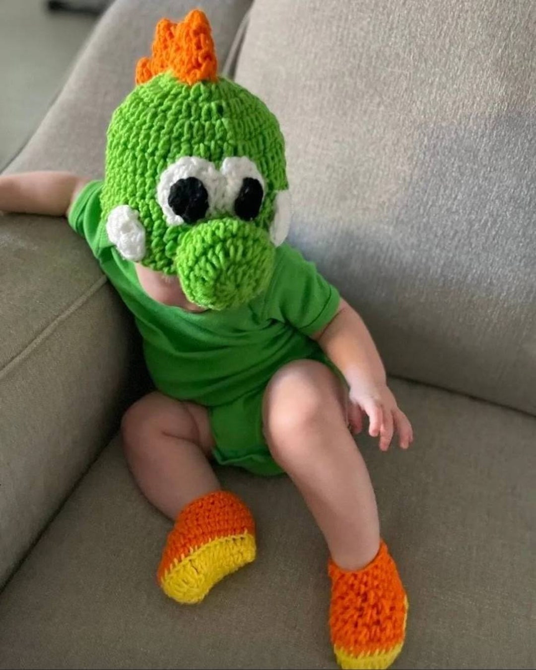 Crochet Yoshi Baby Costume, Nintendo Newborn Outfit, Photo Prop - Etsy