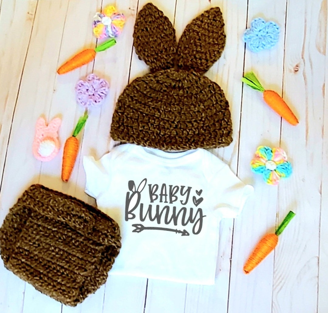 Baby Boy Bunny Outfit Crochet Baby Bunny Hat Crochet Preemie Etsy