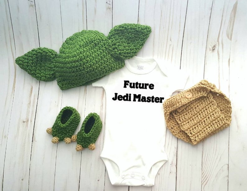 Baby Yoda Jedi Master Costume Newborn Star Wars Costume Jedi Etsy