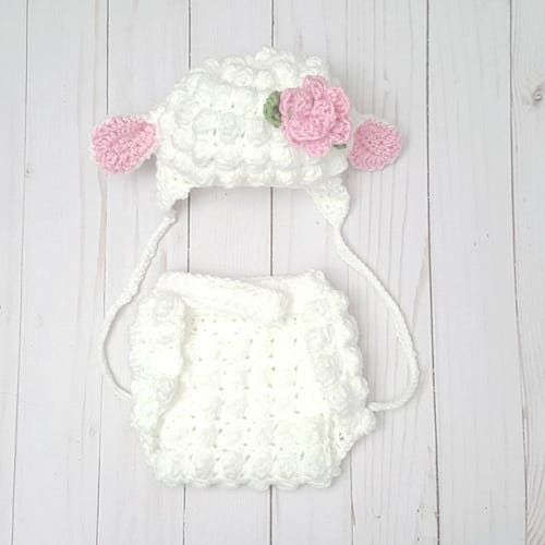 Lamb Baby Girl Costume Newborn Crochet Sheep Lamb Outfit Etsy