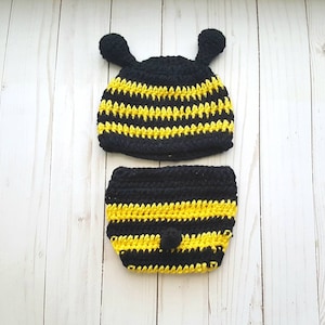 Crochet Baby Bumble Bee Outfit Bumble Bee Baby Preemie Hat Queen Bee Baby Costume Newborn Honey Bee Photo Prop Mommy To Bee Baby Shower Gift