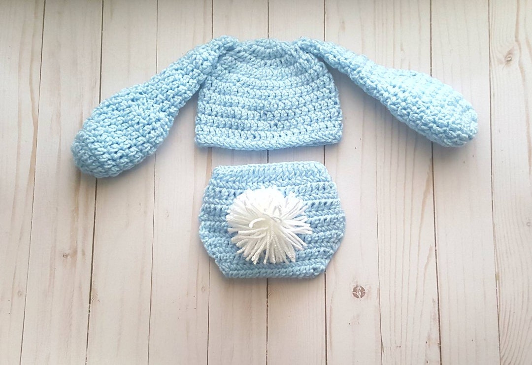Blue Bunny Baby Costume First Easter Gift for Baby Outfit Photoshoot
