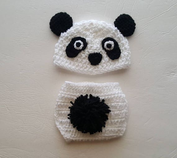 Traje de panda bebe traje de regreso a casa sombrero de panda de ganchillo pastel Smash accesorio de foto infantil ropa de nino nina bebe regalo de ducha de bebe Etsy