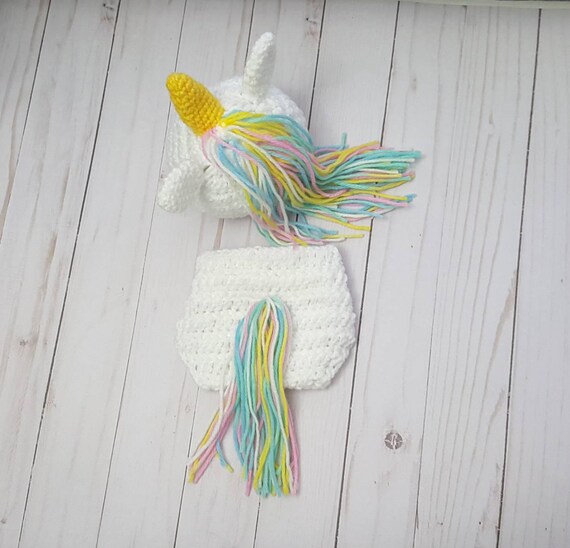 Crochet newborn unicorn outfit discount