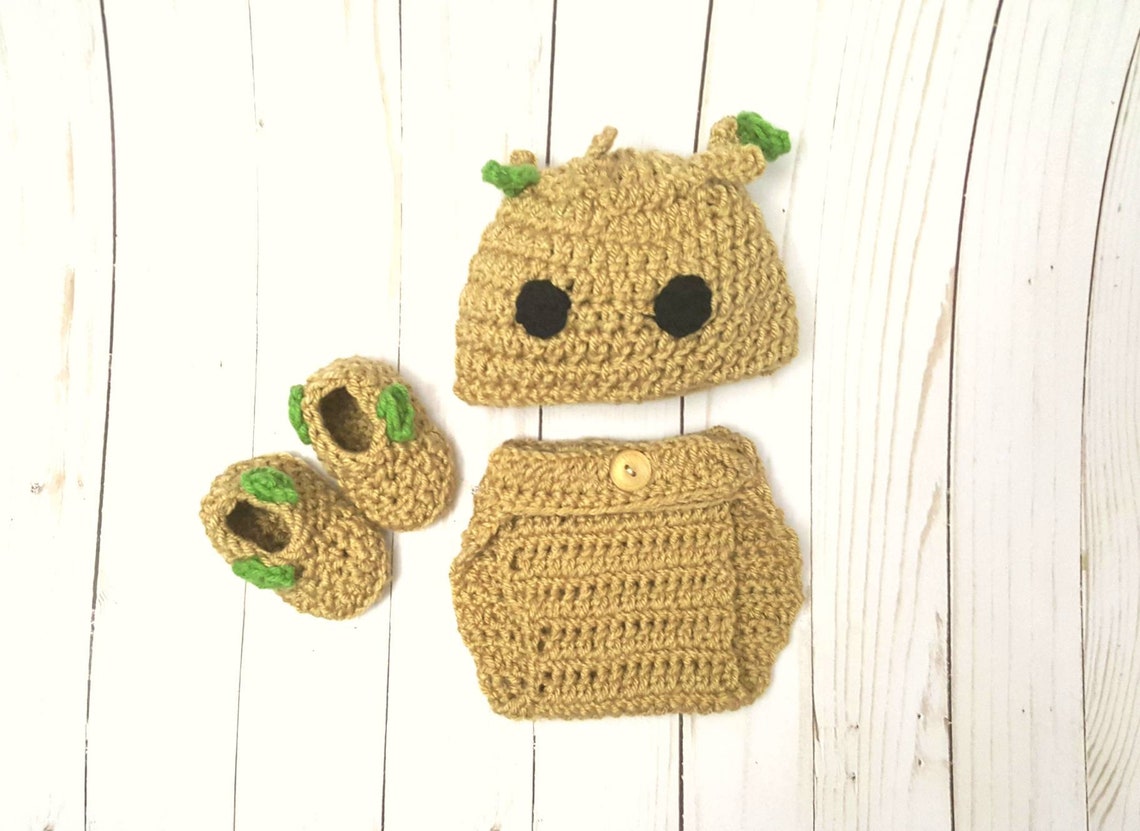 Baby Groot Hat Crochet Groot Hat Newborn Groot Hat First Etsy