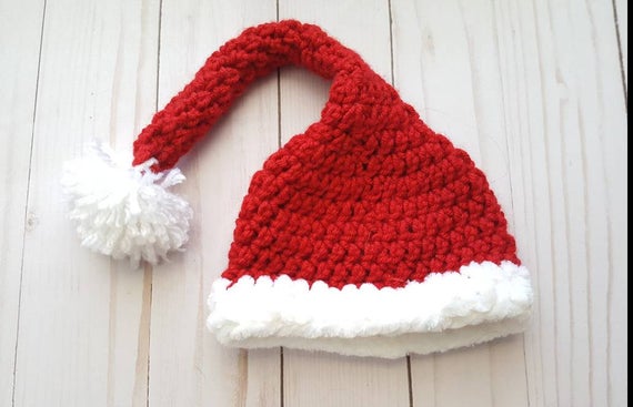baby's 1st christmas santa hat