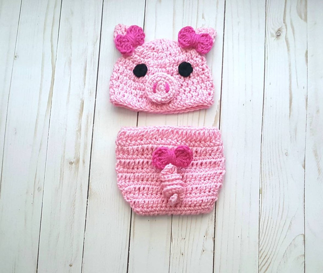 Baby Pig Costume Crochet Piglet Outfit Miss Piggy Costume Farm Animal