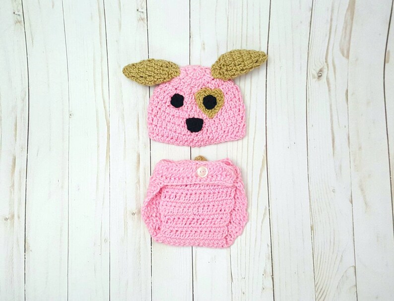 Baby Puppy Outfit Puppy Outfit for Baby Blue or Pink Crochet Etsy
