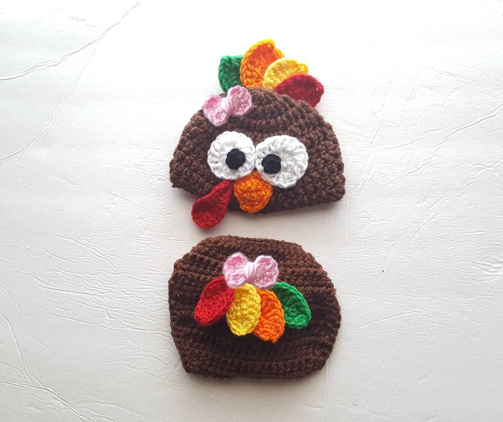 Girl First Thanksgiving Turkey Costume, Baby Girl Turkey Day Outfit, 1st Thanksgiving Turkey Photo Shoot Outfit, Baby Shower Gift