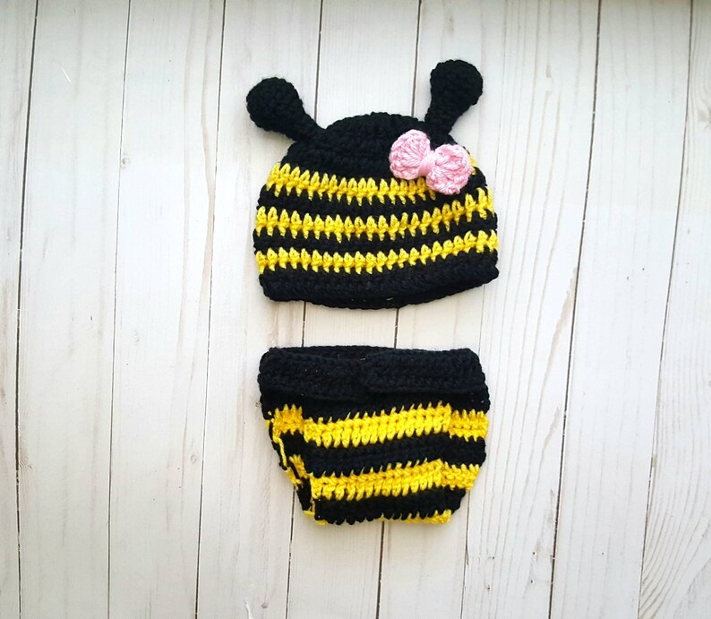 Baby Queen Bee Costume First Halloween Crochet Newborn Honey Etsy